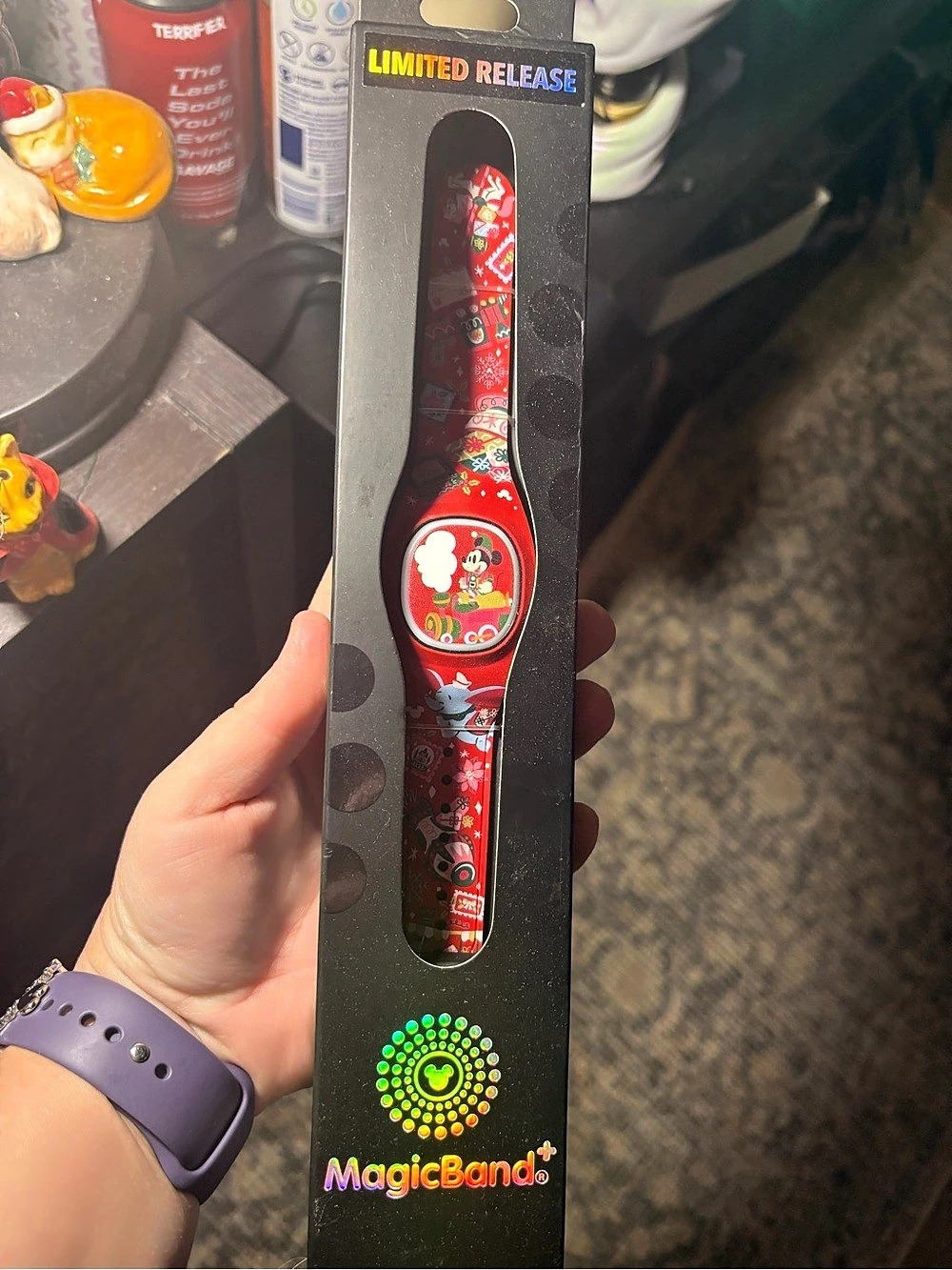 MagicBand+ Christmas Disney Mickey Mouse LR+ Red Limited Release NWT not linked🎄